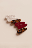 Hair Clip Duo Burgundy (Set 2U)