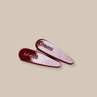 Hair Clip Duo Burgundy (Set 2U)