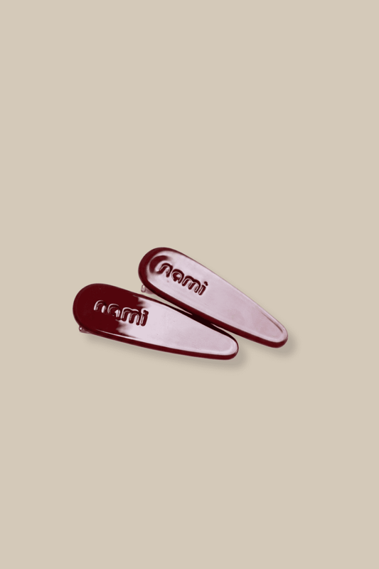 Hair Clip Duo Burgundy (Set 2U)