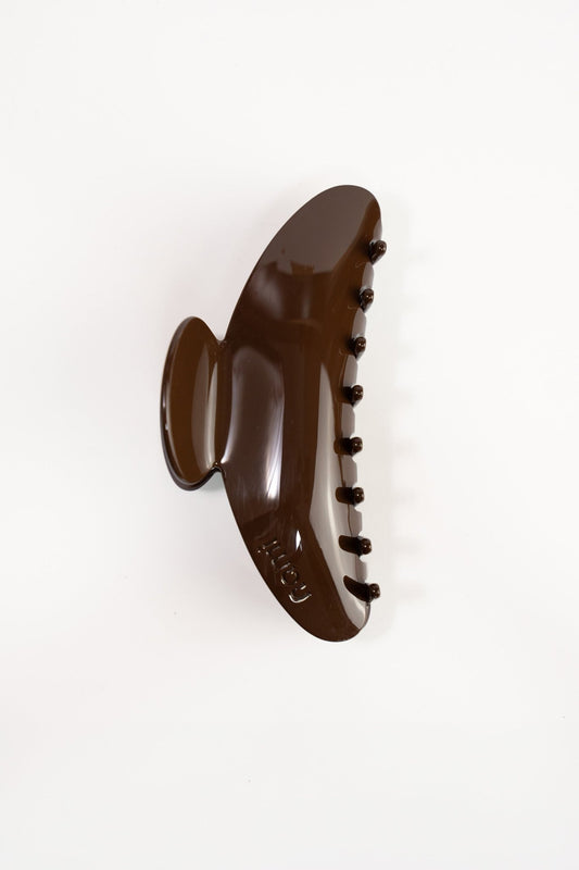 Hair Clip Large Brown