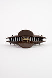 Hair Clip Large Brown