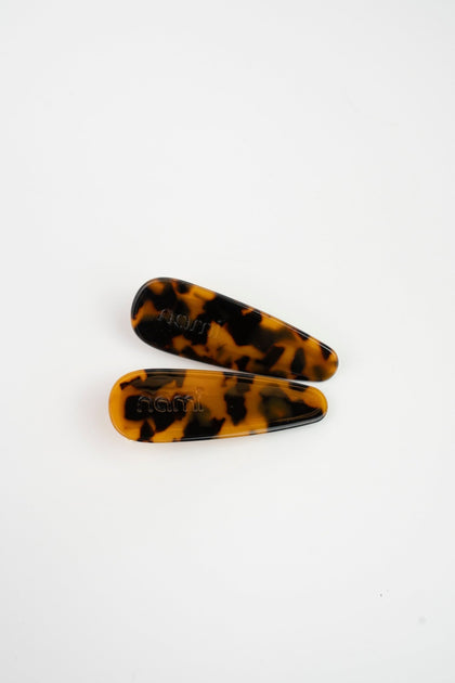 Hair Clip Duo Nacar Brown (Set 2U)