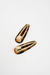 Hair Clip Duo Nacar Brown (Set 2U)