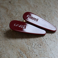 Hair Clip Duo Burgundy (Set 2U)