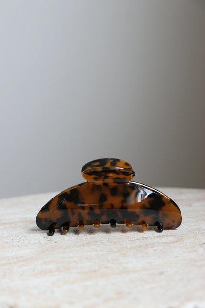 Hair Clip Large Nacar Brown