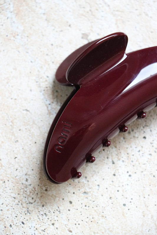 Hair Clip Large Burgundy