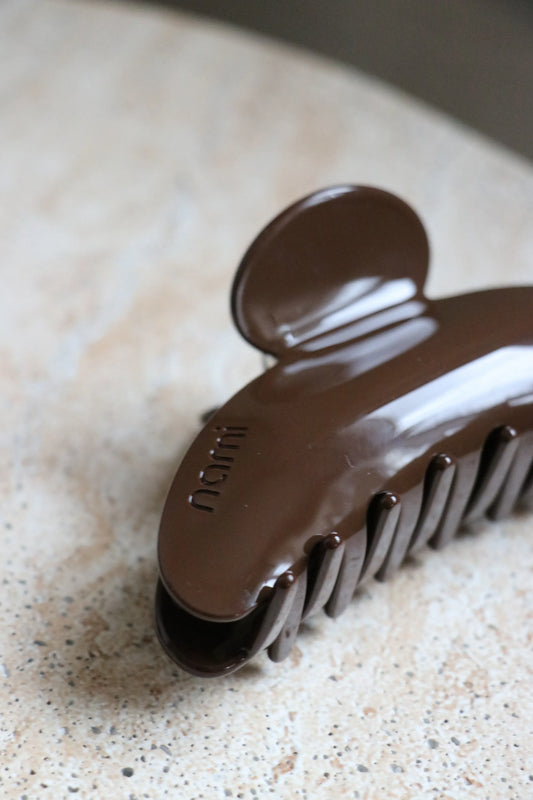Hair Clip Large Brown
