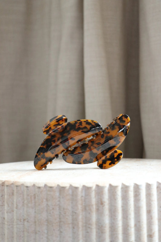 Hair Clip Large Nacar Brown
