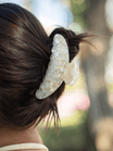 Hair Clip Large Nacar Beige